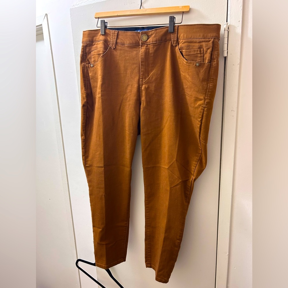 20W Brown Democracy straight leg pants